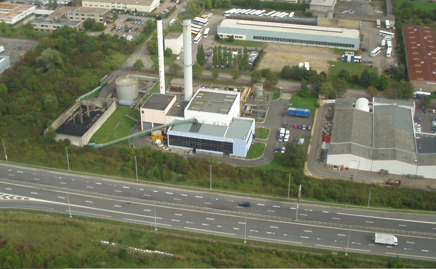 Vue aérienne de la Centrale Borny